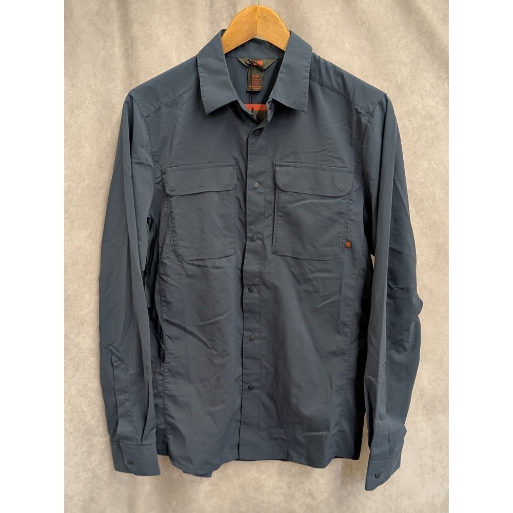 Mountain Hardwear Canyon Pro Long‎ Sleeve Shirt Men Small Slate Blue